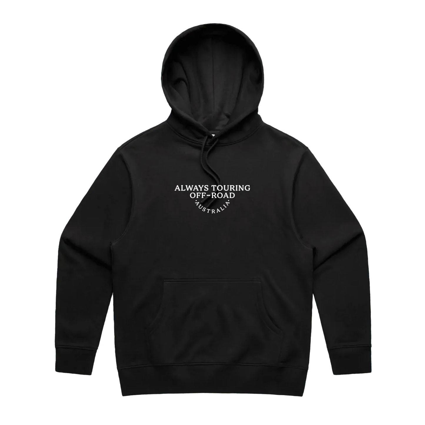 Black front flat lay