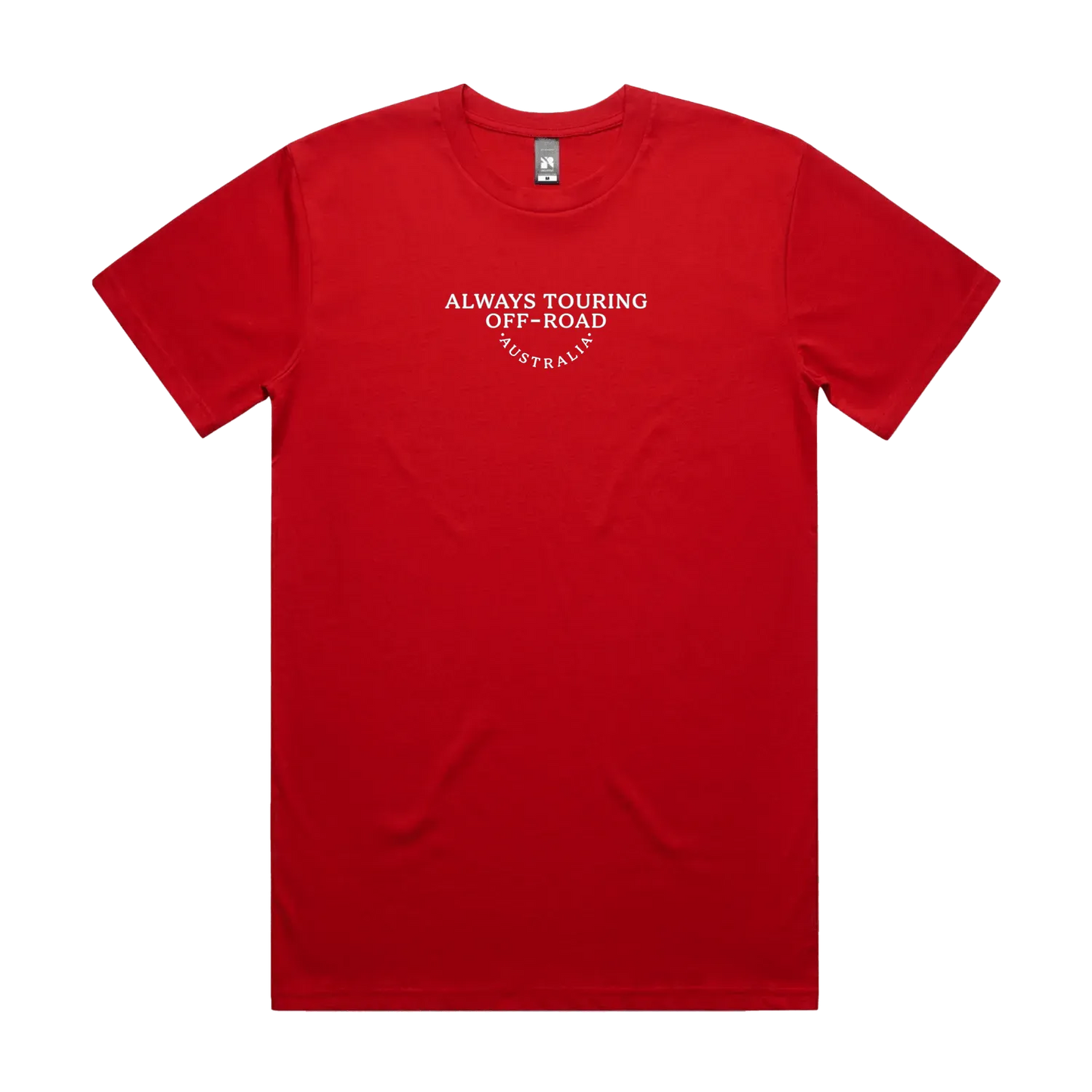 Red front flat lay